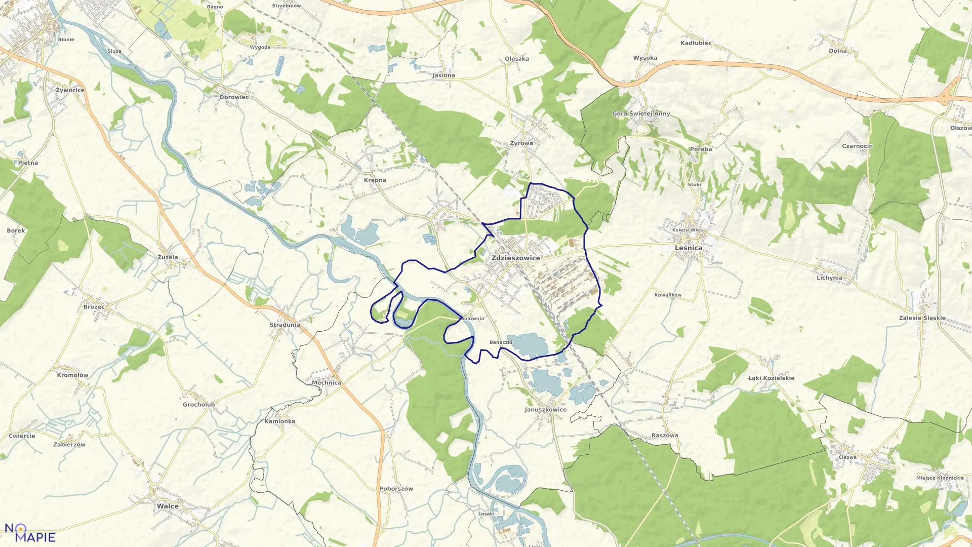 Mapa obrębu ZDZIESZOWICE w gminie Zdzieszowice